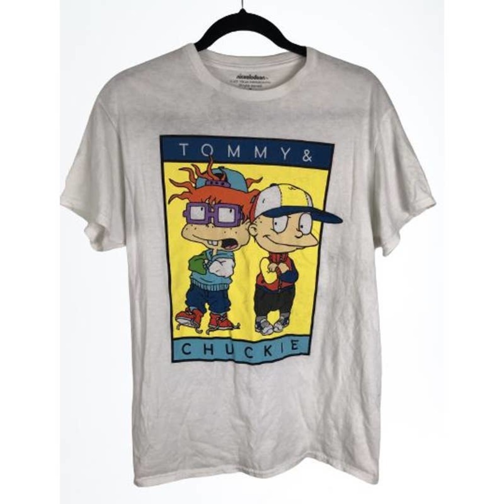 NICKELODEON Rugrats Tommy & Chuckie Short Sleeve Graphic T-Shirt White Size M